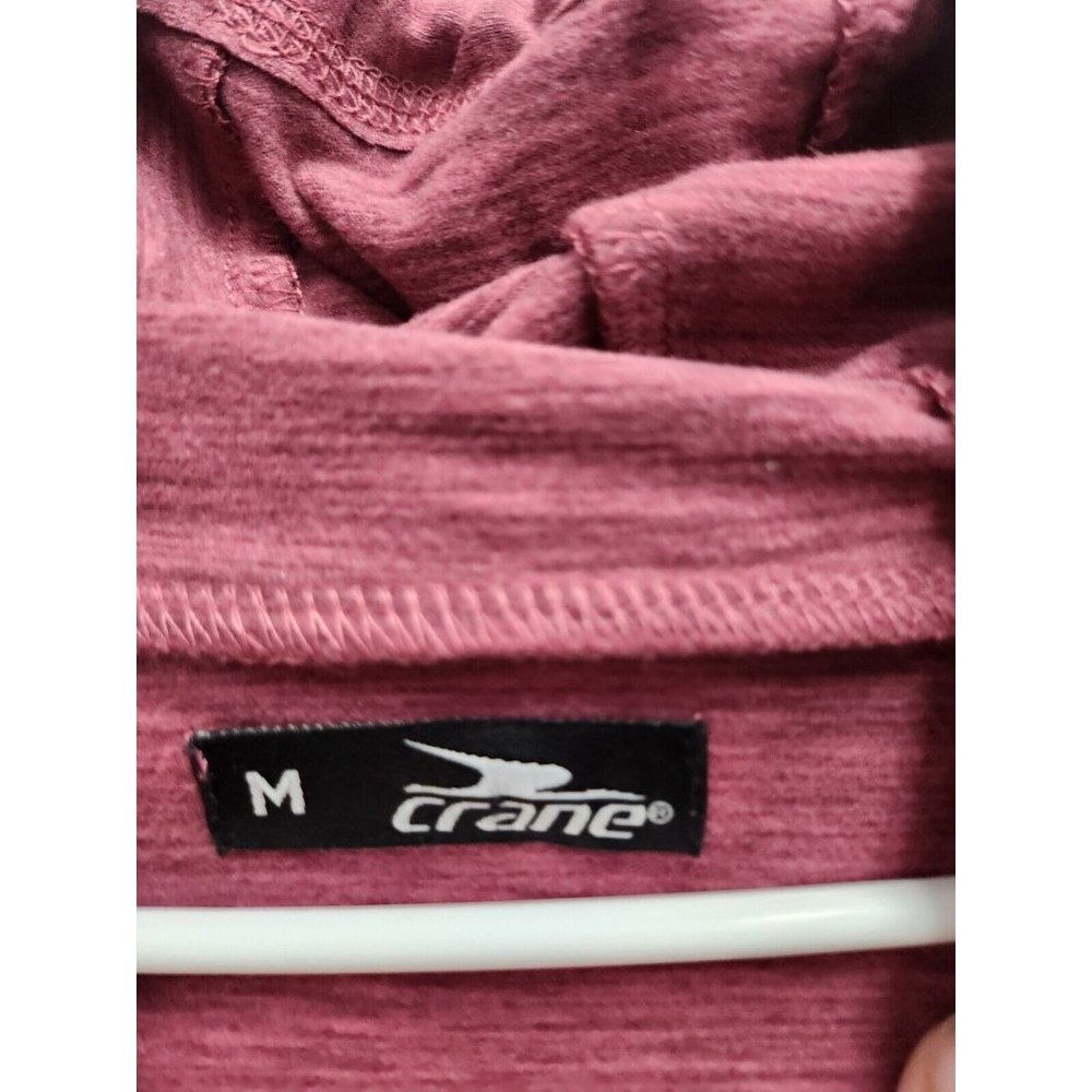 Crane Womens Activewear Hoodie Size Medium Pink Cowl Neck Long Sleeve Pullover - Picture 5 of 8